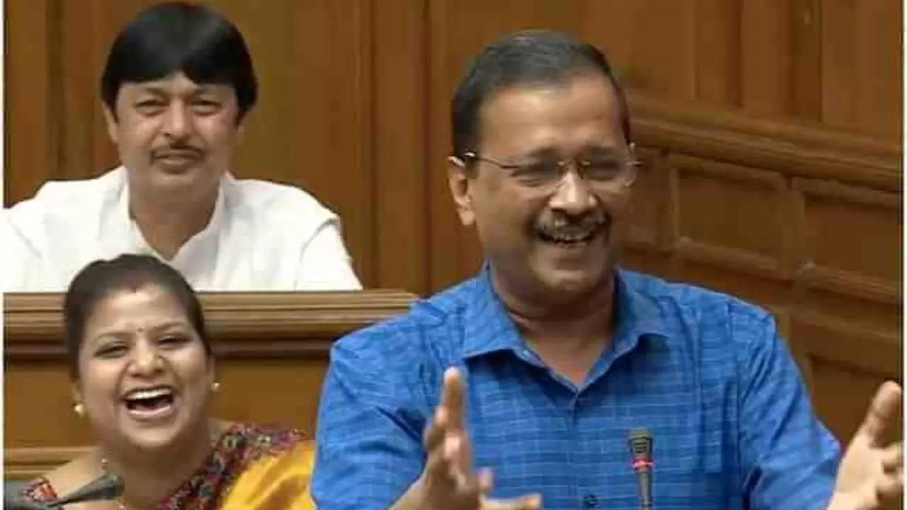 Rakhi Birla and Arvind Kejriwal are seen laughing during a debate on The Kashmir Files Rakhi Birla and Arvind Kejriwal are seen laughing during a debate on The Kashmir Files